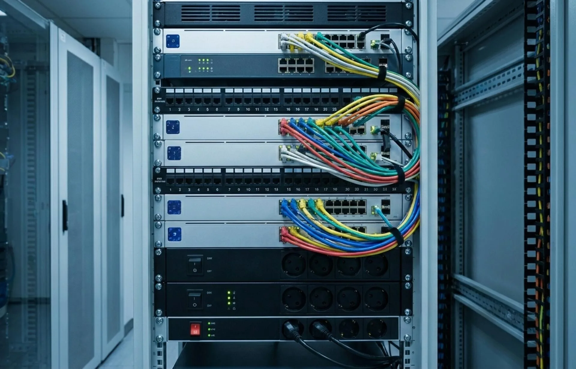 Structured cabling rack installation
