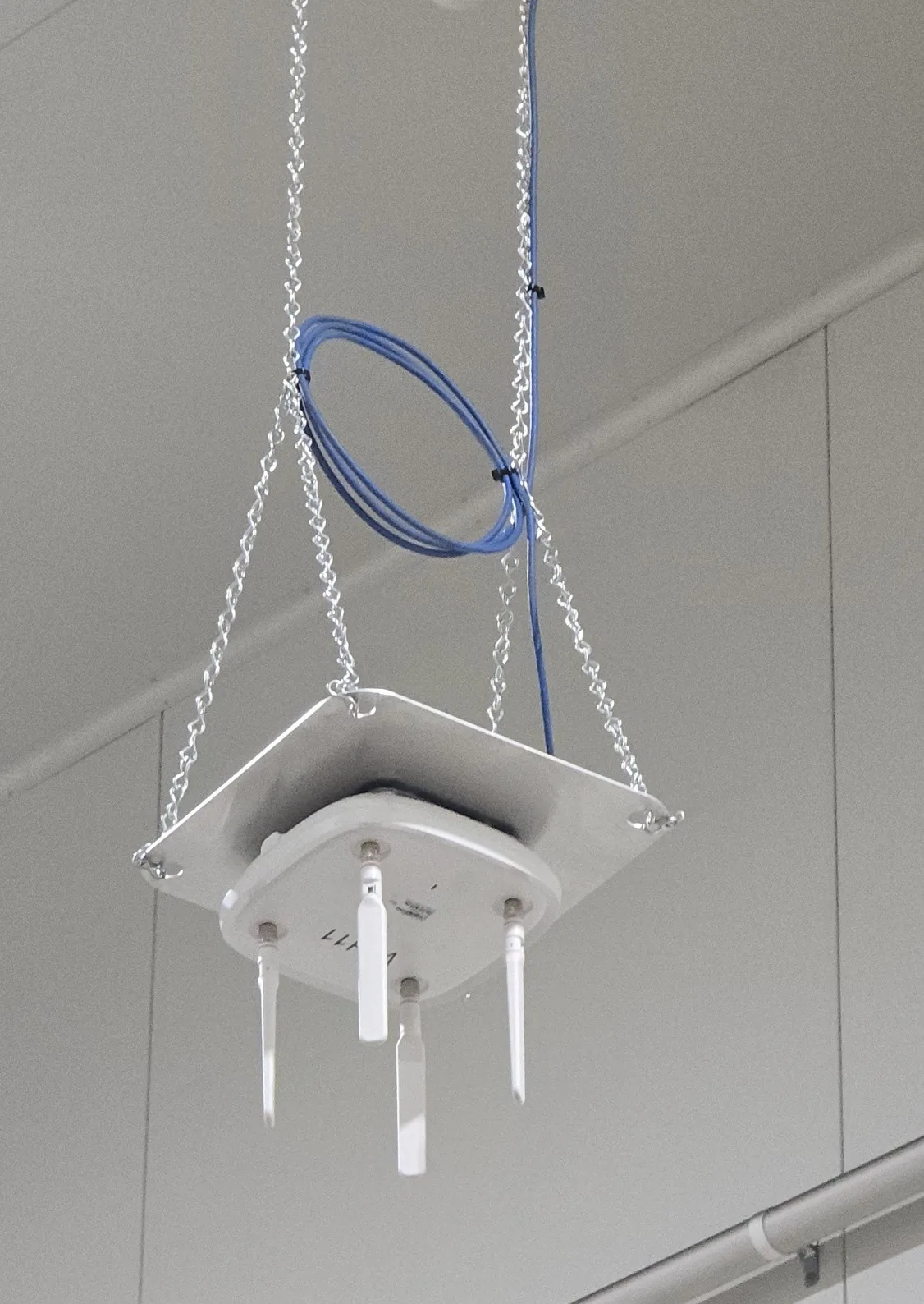 Access point suspended installation with structured cabling