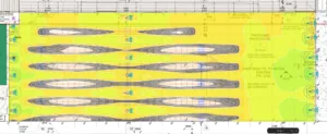Wi-Fi coverage heatmap warehouse