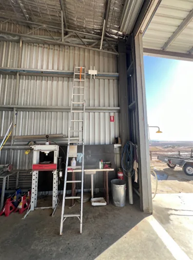 Vertiv cabinet open showing installed rack equipment